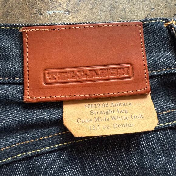NWT Tellason Ankara Straight Leg White Oak Cone Selvedge Denim 12.5oz 28x30 New - Picture 5 of 15